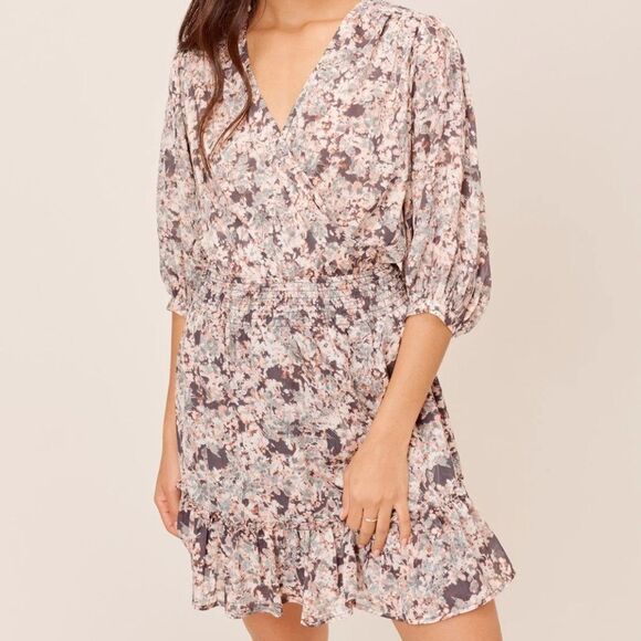 LOVESTITCH Reagan Floral‎ Mini Dress M Nwt - Picture 2 of 8